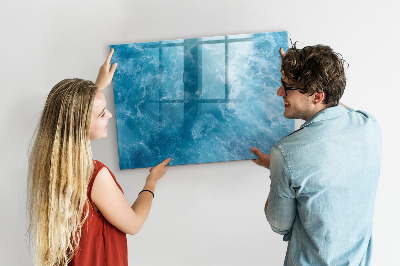 Uitwisbaar glazen planbord met magnetische functie Zeewater