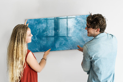 Uitwisbaar glazen planbord met magnetische functie Zeewater