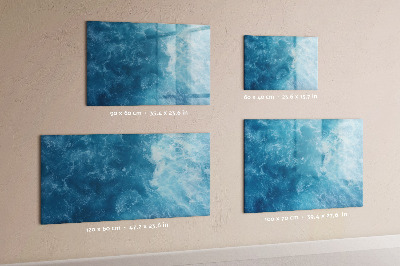 Uitwisbaar glazen planbord met magnetische functie Zeewater