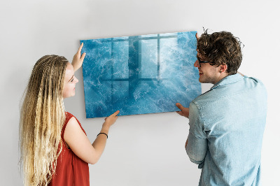 Uitwisbaar glazen planbord met magnetische functie Zeewater