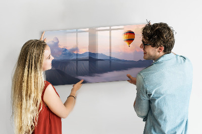 Uitwisbaar glazen planbord met magnetische functie Prachtig landschap