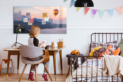 Uitwisbaar glazen planbord met magnetische functie Prachtig landschap