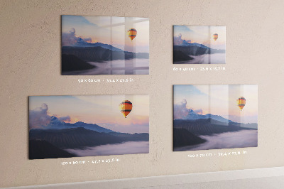 Uitwisbaar glazen planbord met magnetische functie Prachtig landschap