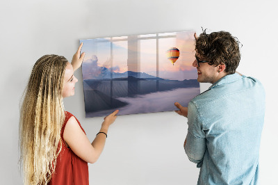 Uitwisbaar glazen planbord met magnetische functie Prachtig landschap