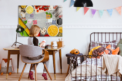 Magnetisch planbord voor de muur van bedrukt glas Ingrediënten