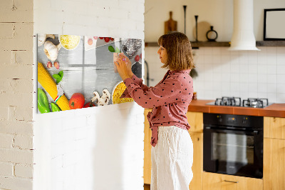 Magnetisch planbord voor de muur van bedrukt glas Ingrediënten