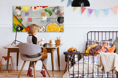 Magnetisch planbord voor de muur van bedrukt glas Ingrediënten