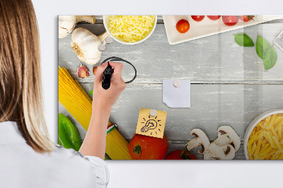 Magnetisch planbord voor de muur van bedrukt glas Ingrediënten