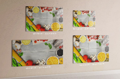 Magnetisch planbord voor de muur van bedrukt glas Ingrediënten