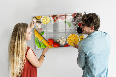 Magnetisch planbord voor de muur van bedrukt glas Ingrediënten