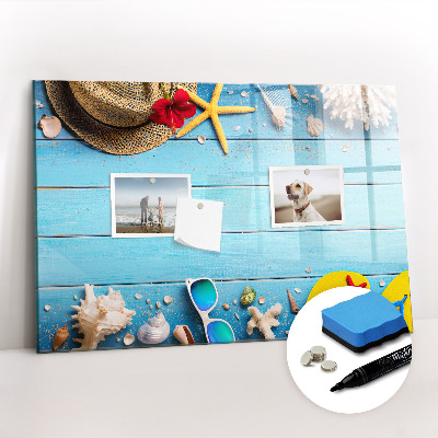 Uitwisbaar glazen planbord met magnetische functie Strandaccessoires