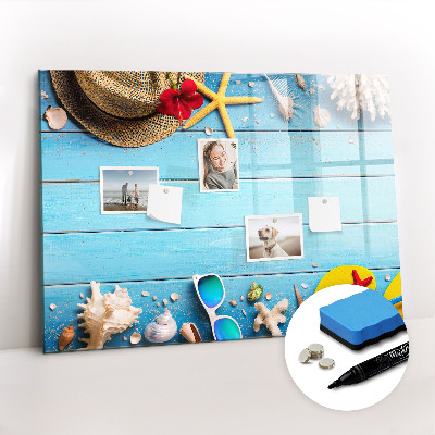 Uitwisbaar glazen planbord met magnetische functie Strandaccessoires