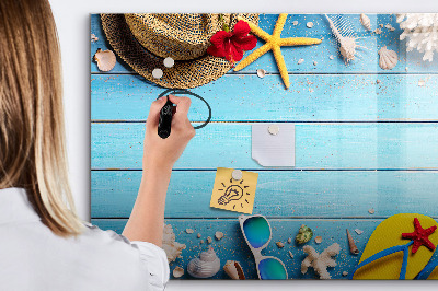 Uitwisbaar glazen planbord met magnetische functie Strandaccessoires