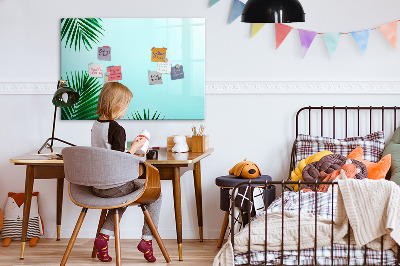 Uitwisbaar glazen planbord met magnetische functie Palmbladeren