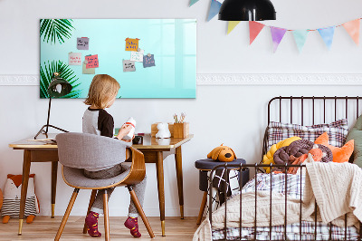 Uitwisbaar glazen planbord met magnetische functie Palmbladeren