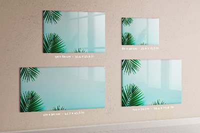 Uitwisbaar glazen planbord met magnetische functie Palmbladeren