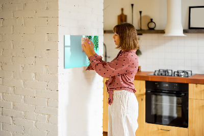 Magnetisch planbord voor de muur van bedrukt glas Tropische bladeren