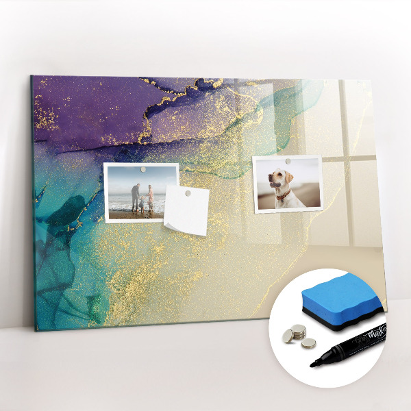 Magnetisch planbord voor de muur van bedrukt glas Elegante abstractie