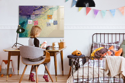 Magnetisch planbord voor de muur van bedrukt glas Elegante abstractie