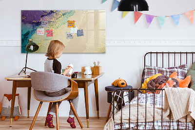 Magnetisch planbord voor de muur van bedrukt glas Elegante abstractie