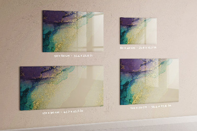 Magnetisch planbord voor de muur van bedrukt glas Elegante abstractie