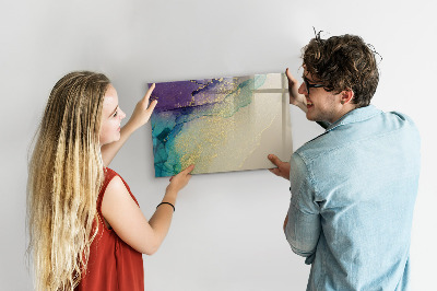 Magnetisch planbord voor de muur van bedrukt glas Elegante abstractie