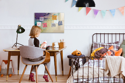 Magnetisch planbord voor de muur van bedrukt glas Elegante abstractie