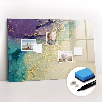 Magnetisch planbord voor de muur van bedrukt glas Elegante abstractie