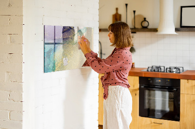 Magnetisch planbord voor de muur van bedrukt glas Elegante abstractie
