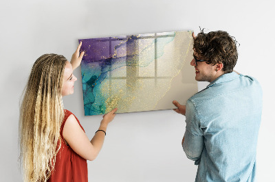 Magnetisch planbord voor de muur van bedrukt glas Elegante abstractie