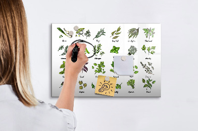 Uitwisbaar glazen planbord met magnetische functie Soorten bomen