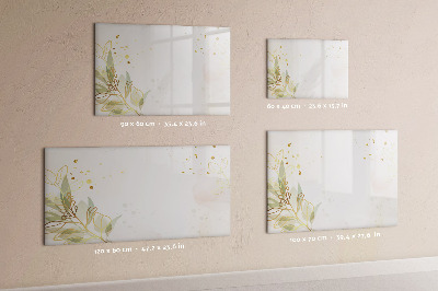 Uitwisbaar glazen planbord met magnetische functie Pastel abstractie