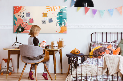 Uitwisbaar glazen planbord met magnetische functie Hawaiiaanse planten