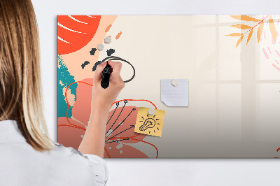 Uitwisbaar glazen planbord met magnetische functie Hawaiiaanse planten