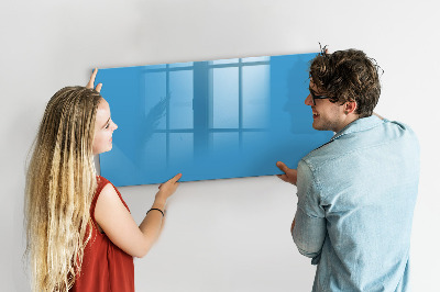 Magnetisch planbord voor de muur van bedrukt glas Blauwe kleur