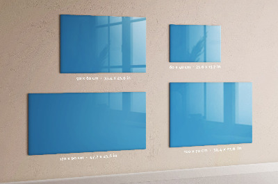 Magnetisch planbord voor de muur van bedrukt glas Blauwe kleur
