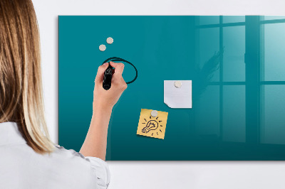 Beschrijfbaar magneetbord van glas met design Zeekleur