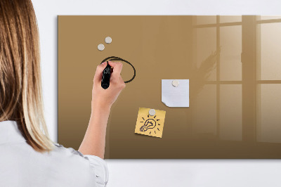 Uitwisbaar glazen planbord met magnetische functie Donkerbeige kleur