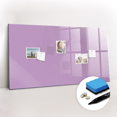 Magnetisch planbord voor de muur van bedrukt glas Lila kleur