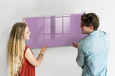 Magnetisch planbord voor de muur van bedrukt glas Lila kleur