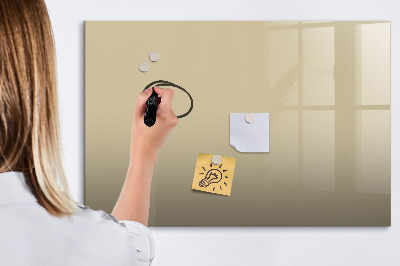 Uitwisbaar glazen planbord met magnetische functie Beige kleur