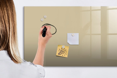 Uitwisbaar glazen planbord met magnetische functie Beige kleur