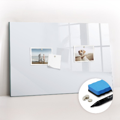 Beschrijfbaar magneetbord van glas met design Kleur: donkerwit