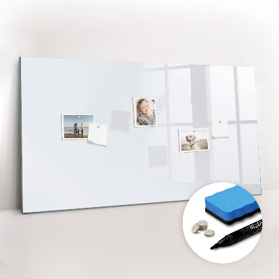 Beschrijfbaar magneetbord van glas met design Kleur: donkerwit