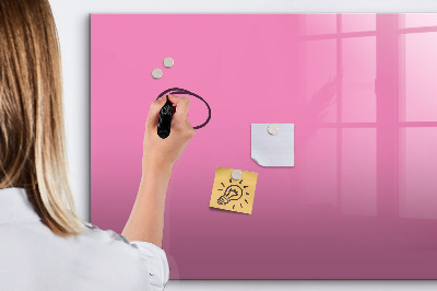 Magnetisch planbord voor de muur van bedrukt glas Roze kleur