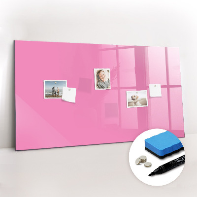 Magnetisch planbord voor de muur van bedrukt glas Roze kleur