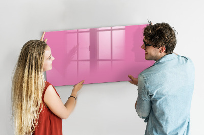 Magnetisch planbord voor de muur van bedrukt glas Roze kleur