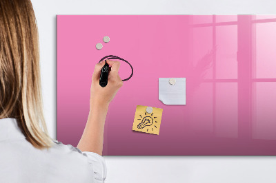 Magnetisch planbord voor de muur van bedrukt glas Roze kleur