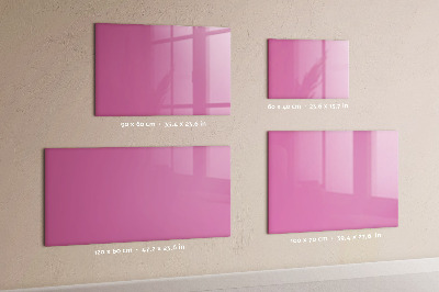 Magnetisch planbord voor de muur van bedrukt glas Roze kleur