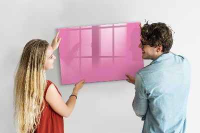 Magnetisch planbord voor de muur van bedrukt glas Roze kleur